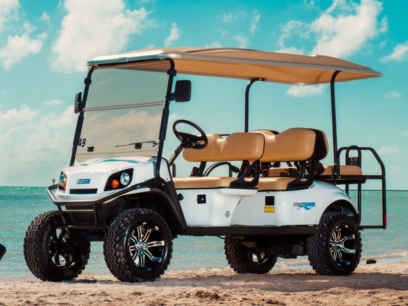 Golf cart cruising Key West streets